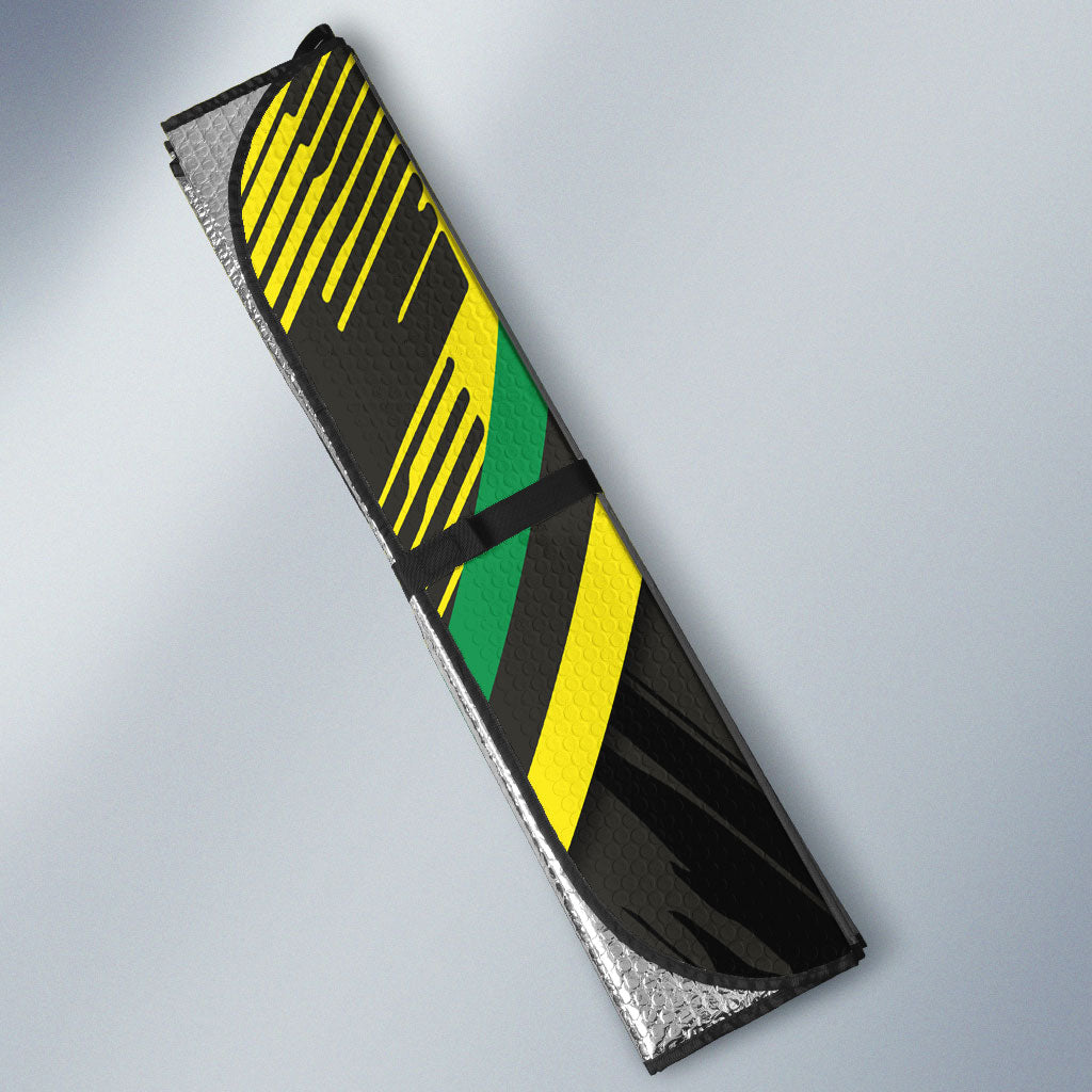 Panthers Rugby Mascot Auto Sun Shade Fierce Athlete Graphic in Sports Style