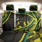 Panthers Rugby Mascot Back Car Seat Cover Fierce Athlete Graphic in Sports Style