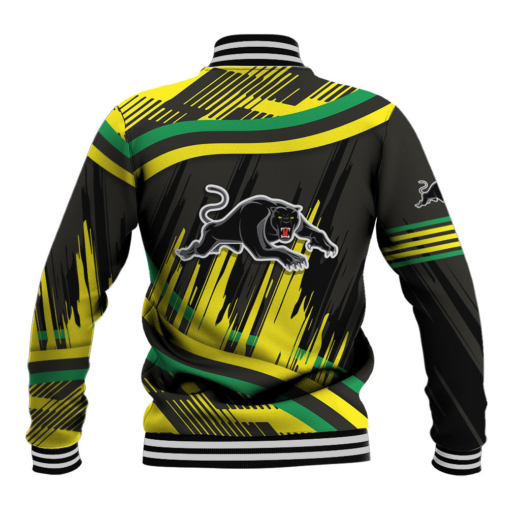 Panthers Rugby Mascot Baseball Jacket Fierce Athlete Graphic in Sports Style