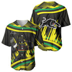 Panthers Rugby Mascot Baseball Jersey Fierce Athlete Graphic in Sports Style