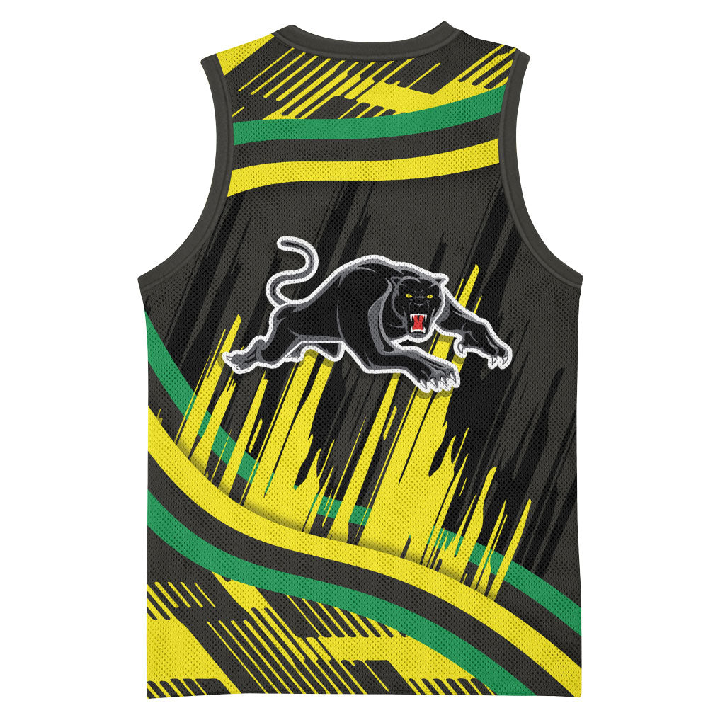 Panthers Rugby Mascot Basketball Jersey Fierce Athlete Graphic in Sports Style