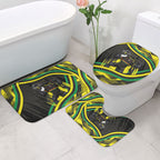 Panthers Rugby Mascot Bathroom Set Fierce Athlete Graphic in Sports Style