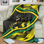 Panthers Rugby Mascot Blanket Fierce Athlete Graphic in Sports Style