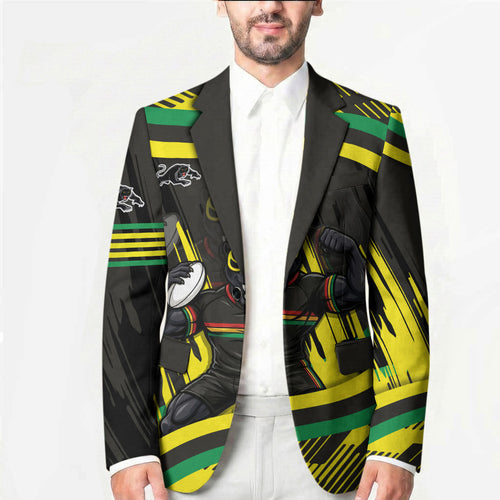 Panthers Rugby Mascot Blazer Fierce Athlete Graphic in Sports Style
