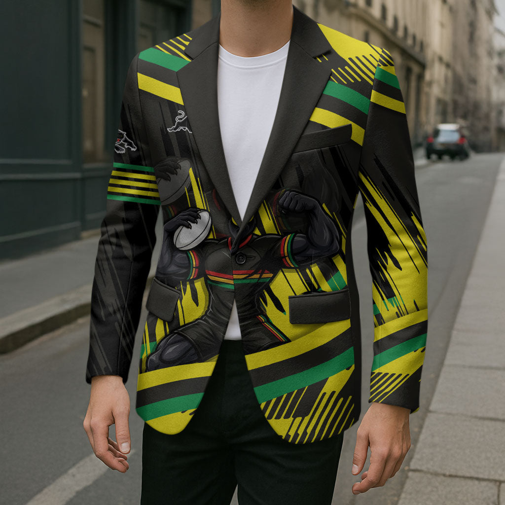 Panthers Rugby Mascot Blazer Fierce Athlete Graphic in Sports Style