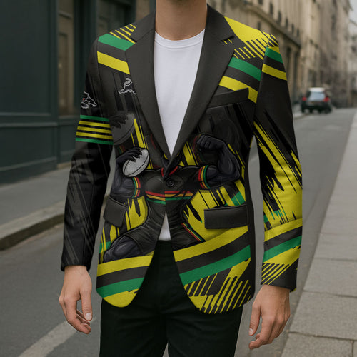 Panthers Rugby Mascot Blazer Fierce Athlete Graphic in Sports Style