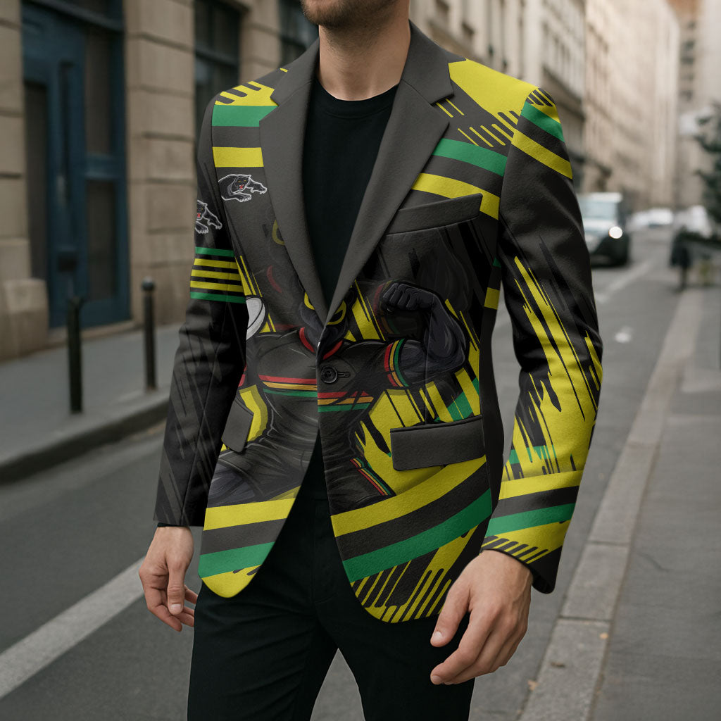 Panthers Rugby Mascot Blazer Fierce Athlete Graphic in Sports Style