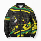 Panthers Rugby Mascot Bomber Puffer Jacket Fierce Athlete Graphic in Sports Style