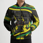 Panthers Rugby Mascot Bomber Puffer Jacket Fierce Athlete Graphic in Sports Style