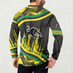 Panthers Rugby Mascot Button Sweatshirt Fierce Athlete Graphic in Sports Style