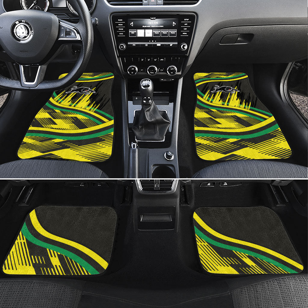 Panthers Rugby Mascot Car Mats Fierce Athlete Graphic in Sports Style