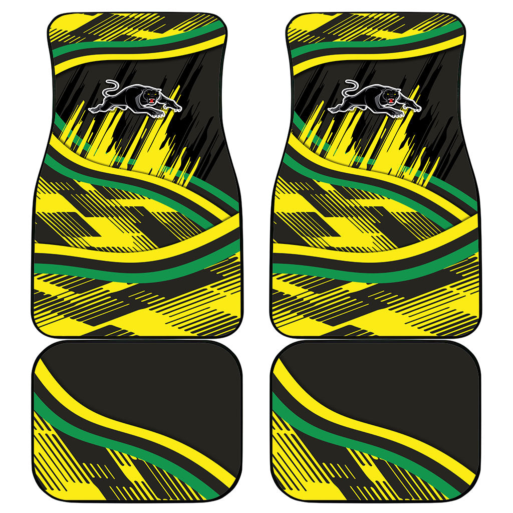 Panthers Rugby Mascot Car Mats Fierce Athlete Graphic in Sports Style
