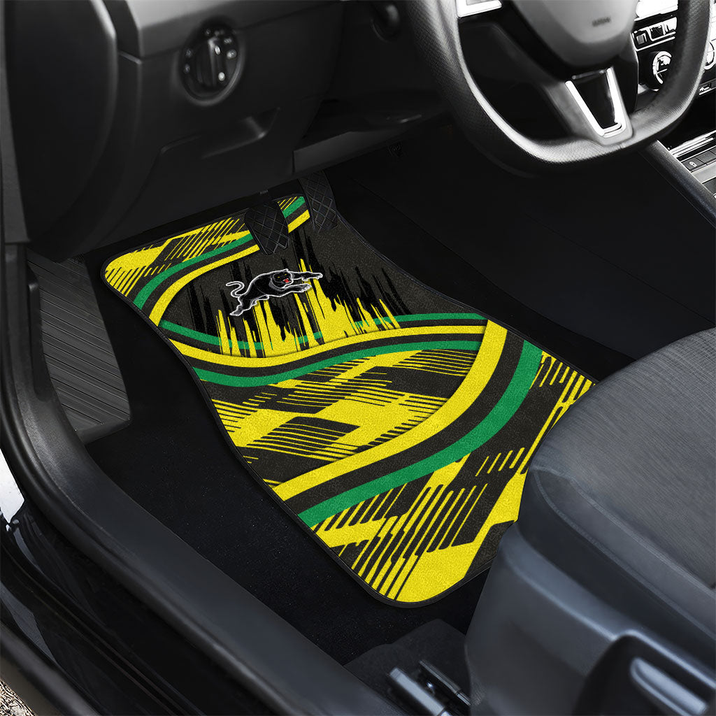 Panthers Rugby Mascot Car Mats Fierce Athlete Graphic in Sports Style