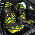 Panthers Rugby Mascot Car Seat Cover Fierce Athlete Graphic in Sports Style