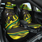 Panthers Rugby Mascot Car Seat Cover Fierce Athlete Graphic in Sports Style
