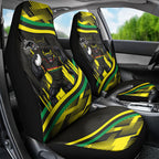 Panthers Rugby Mascot Car Seat Cover Fierce Athlete Graphic in Sports Style