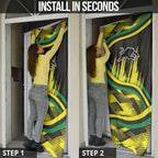 Panthers Rugby Mascot Door Cover Fierce Athlete Graphic in Sports Style