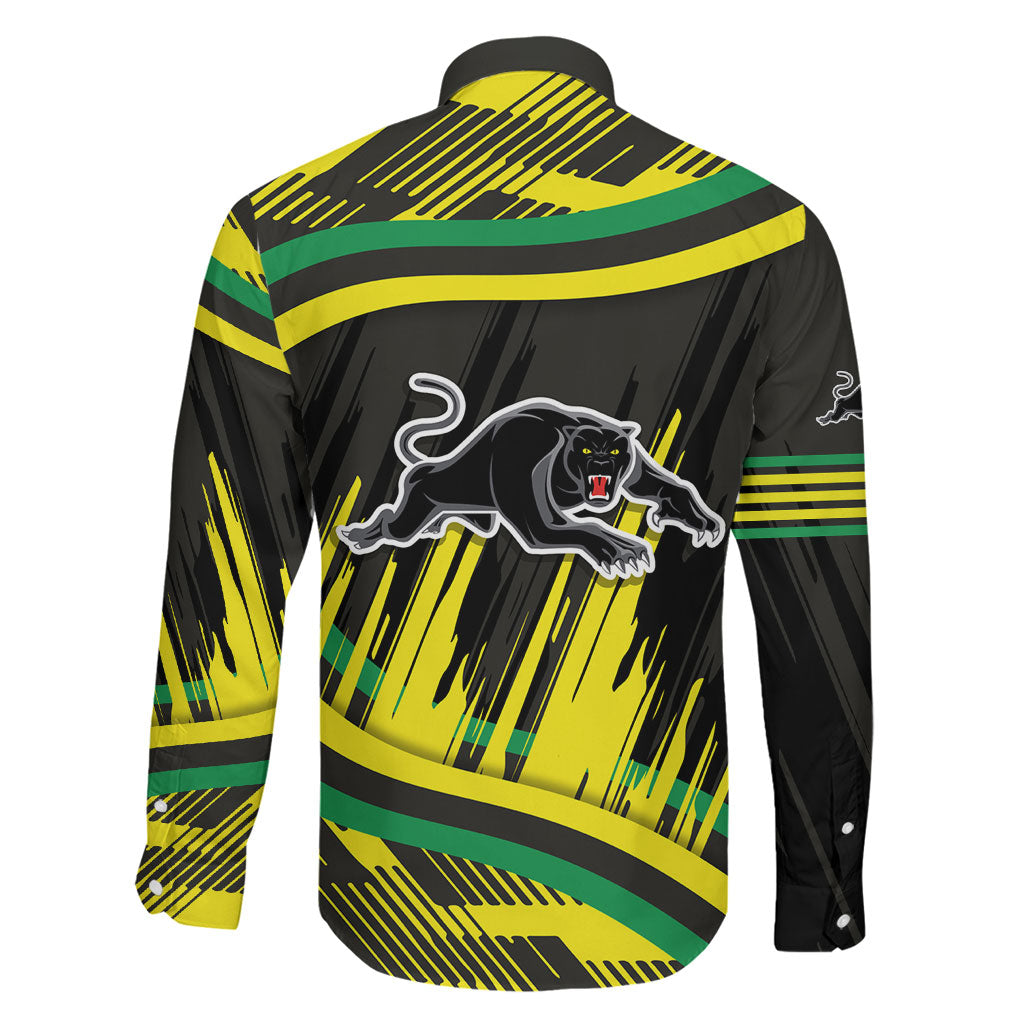Panthers Rugby Mascot Family Matching Short Sleeve Bodycon Dress and Hawaiian Shirt Fierce Athlete Graphic in Sports Style