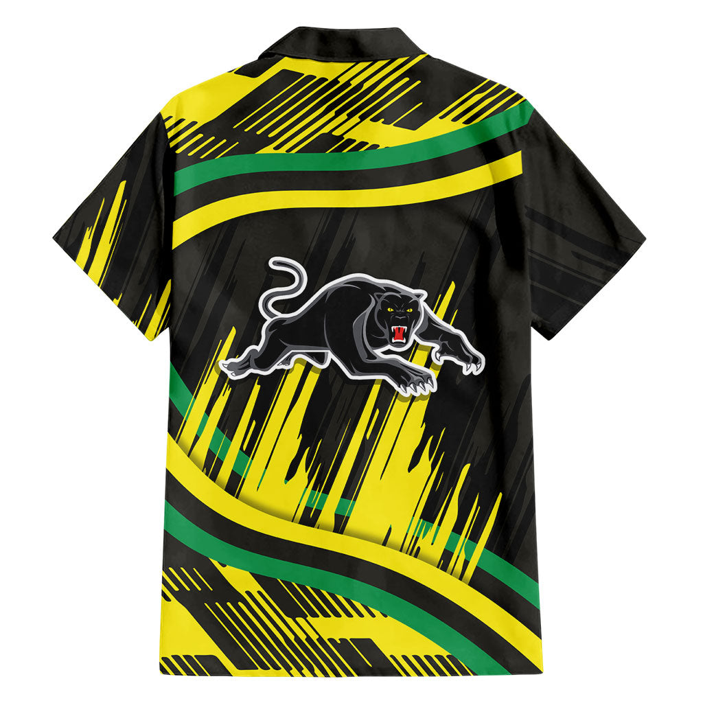 Panthers Rugby Mascot Hawaiian Shirt Fierce Athlete Graphic in Sports Style