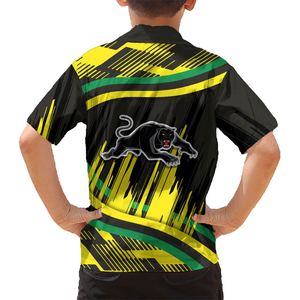 Panthers Rugby Mascot Hawaiian Shirt Fierce Athlete Graphic in Sports Style