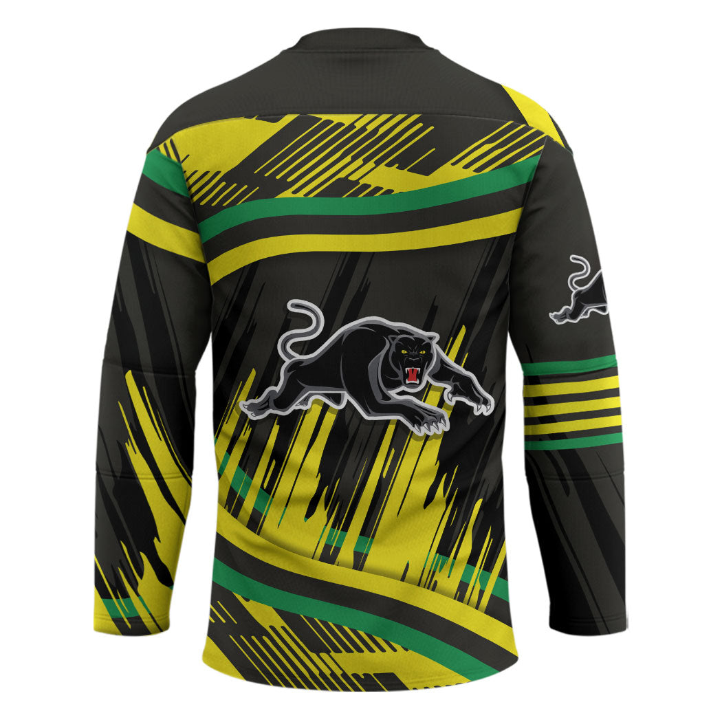 Panthers Rugby Mascot Hockey Jersey Fierce Athlete Graphic in Sports Style