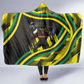 Panthers Rugby Mascot Hooded Blanket Fierce Athlete Graphic in Sports Style
