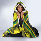 Panthers Rugby Mascot Hooded Blanket Fierce Athlete Graphic in Sports Style