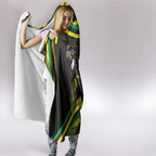 Panthers Rugby Mascot Hooded Blanket Fierce Athlete Graphic in Sports Style