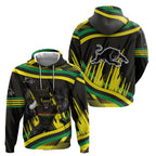 Panthers Rugby Mascot Hoodie Fierce Athlete Graphic in Sports Style
