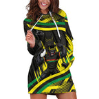 Panthers Rugby Mascot Hoodie Dress Fierce Athlete Graphic in Sports Style