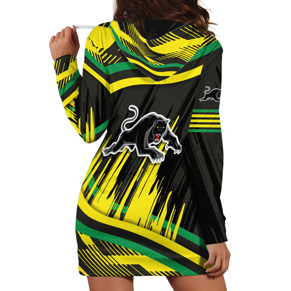 Panthers Rugby Mascot Hoodie Dress Fierce Athlete Graphic in Sports Style