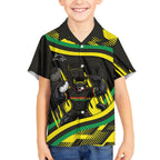 Panthers Rugby Mascot Kid Hawaiian Shirt Fierce Athlete Graphic in Sports Style