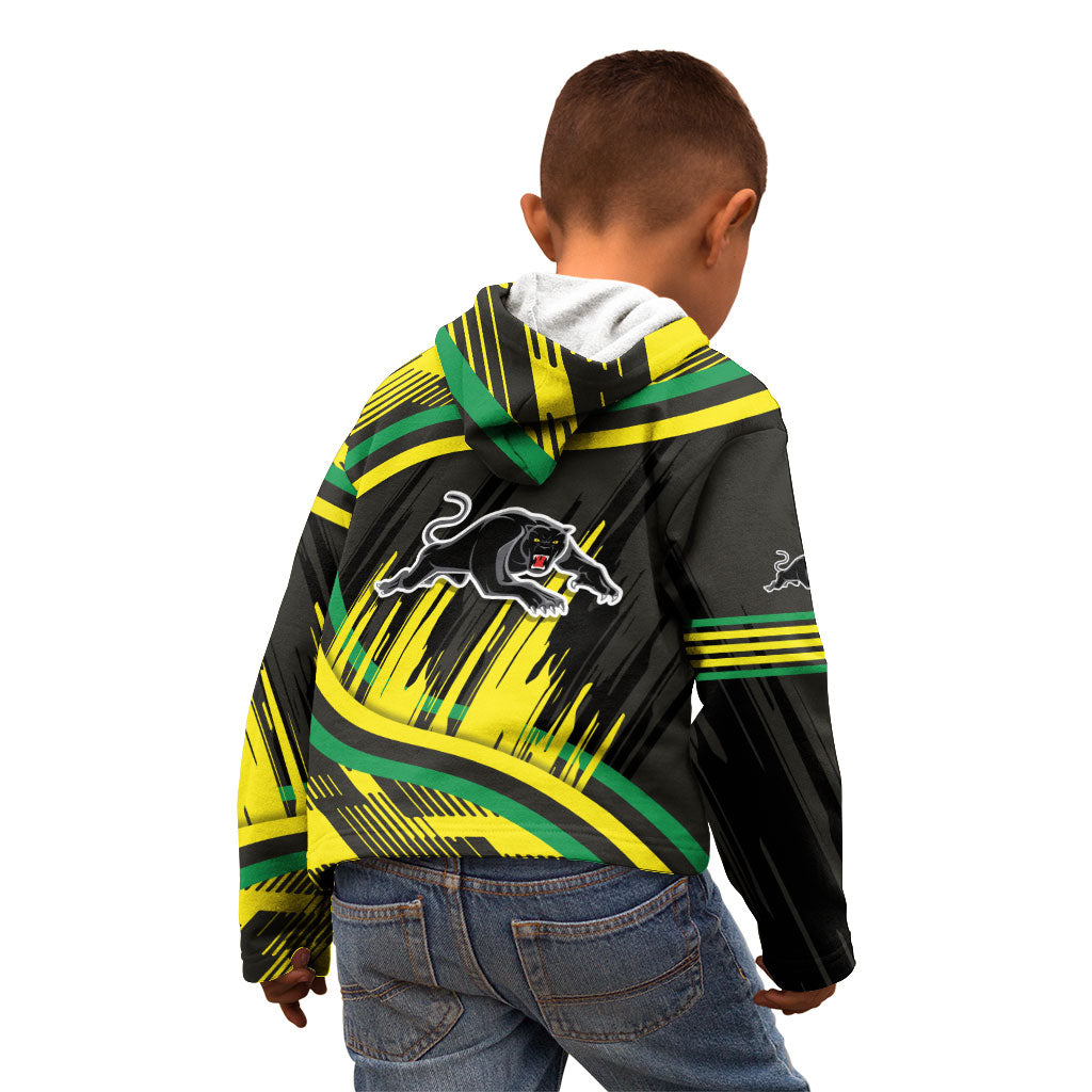 Panthers Rugby Mascot Kid Hoodie Fierce Athlete Graphic in Sports Style