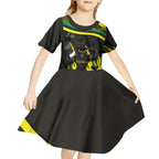 Panthers Rugby Mascot Kid Short Sleeve Dress Fierce Athlete Graphic in Sports Style