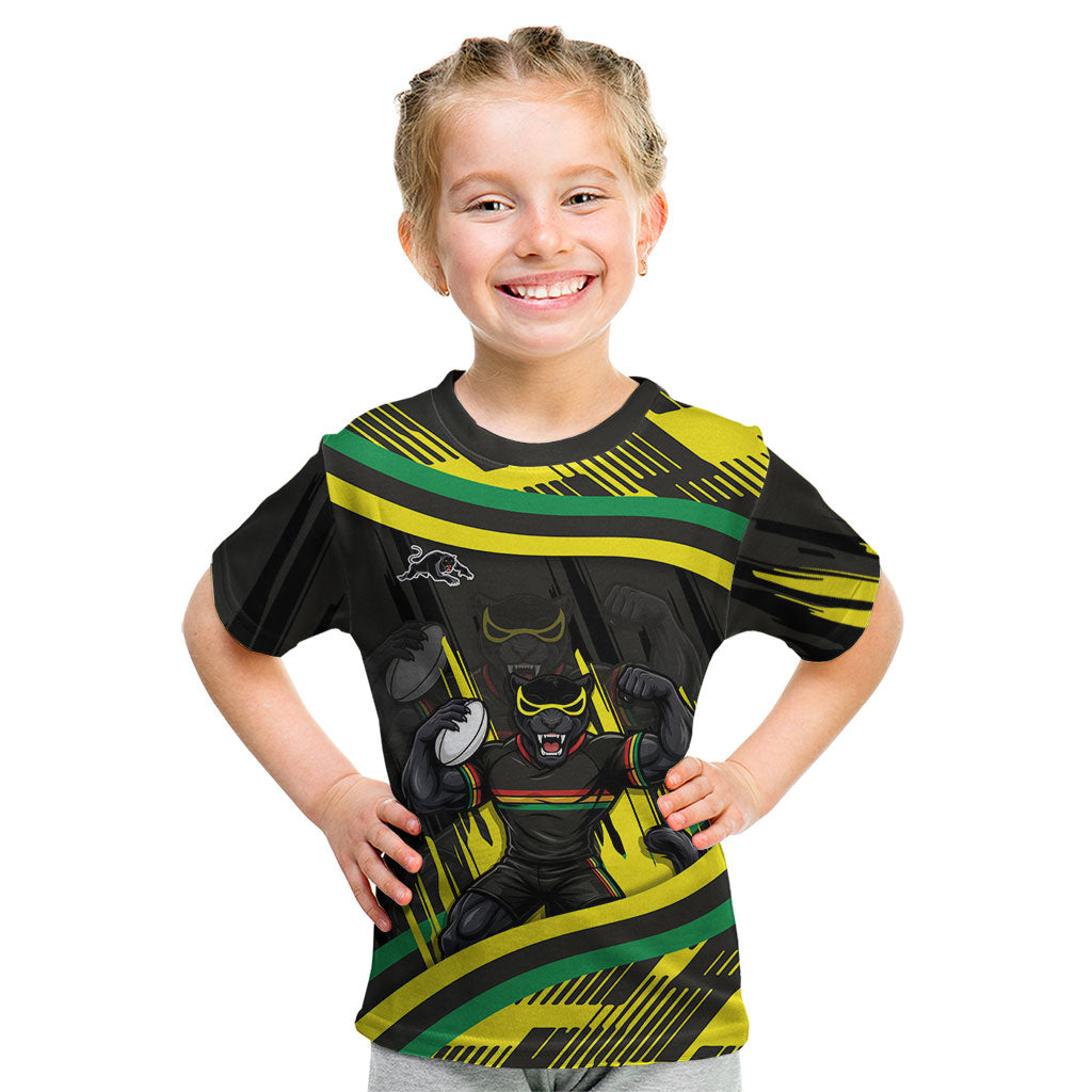 Panthers Rugby Mascot Kid T Shirt Fierce Athlete Graphic in Sports Style