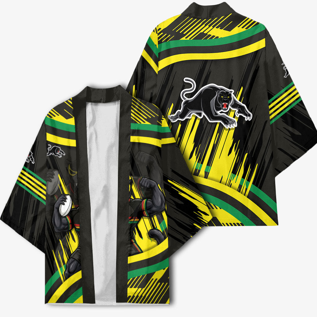 Panthers Rugby Mascot Kimono Fierce Athlete Graphic in Sports Style