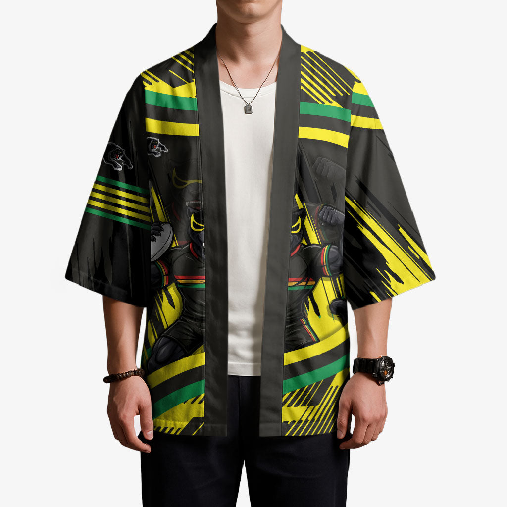 Panthers Rugby Mascot Kimono Fierce Athlete Graphic in Sports Style