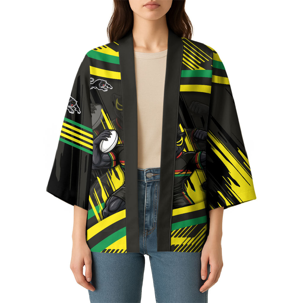 Panthers Rugby Mascot Kimono Fierce Athlete Graphic in Sports Style