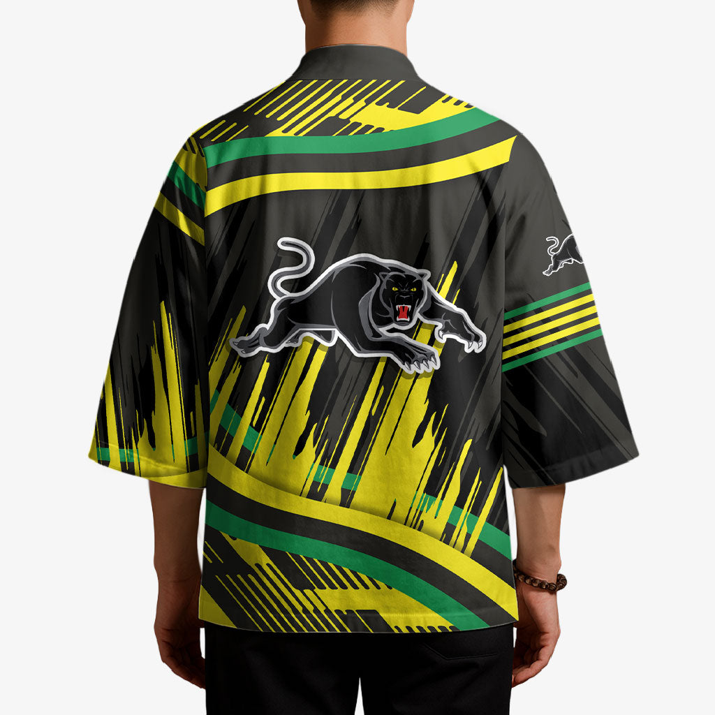 Panthers Rugby Mascot Kimono Fierce Athlete Graphic in Sports Style