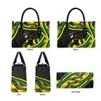 Panthers Rugby Mascot Leather Bag Fierce Athlete Graphic in Sports Style