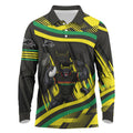 Panthers Rugby Mascot Long Sleeve Polo Shirt Fierce Athlete Graphic in Sports Style