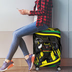 Panthers Rugby Mascot Luggage Cover Fierce Athlete Graphic in Sports Style
