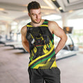 Panthers Rugby Mascot Men Tank Top Fierce Athlete Graphic in Sports Style