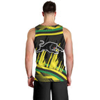 Panthers Rugby Mascot Men Tank Top Fierce Athlete Graphic in Sports Style
