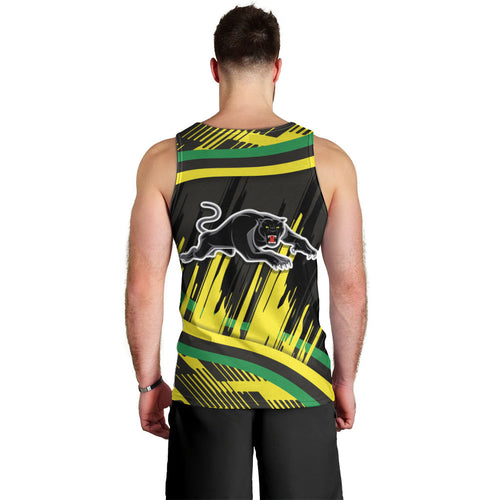 Panthers Rugby Mascot Men Tank Top Fierce Athlete Graphic in Sports Style