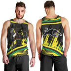 Panthers Rugby Mascot Men Tank Top Fierce Athlete Graphic in Sports Style
