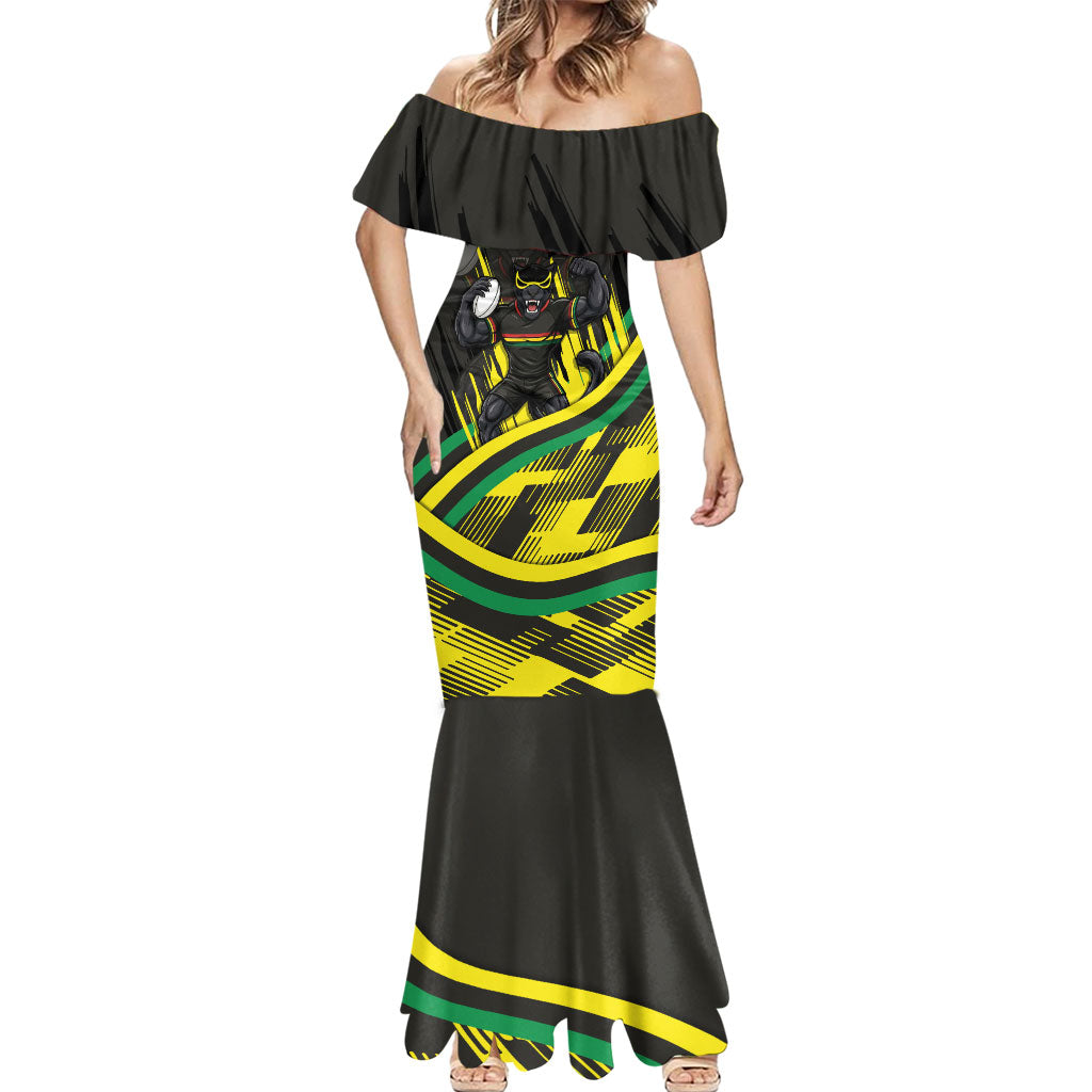 Panthers Rugby Mascot Mermaid Dress Fierce Athlete Graphic in Sports Style
