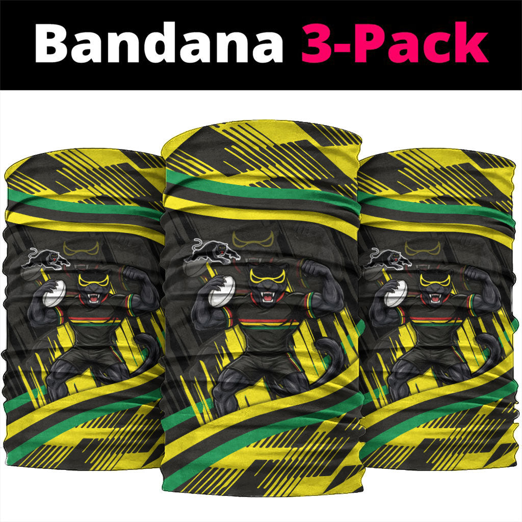 Panthers Rugby Mascot Neck Gaiter Fierce Athlete Graphic in Sports Style