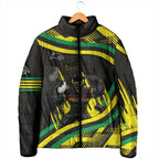 Panthers Rugby Mascot Padded Jacket Fierce Athlete Graphic in Sports Style
