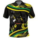 Panthers Rugby Mascot Polo Shirt Fierce Athlete Graphic in Sports Style